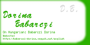 dorina babarczi business card